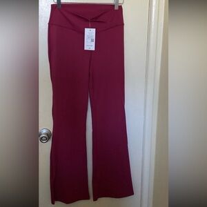 NWT Halara In My Feels High Waisted Crossover Full Length Flare Leggings